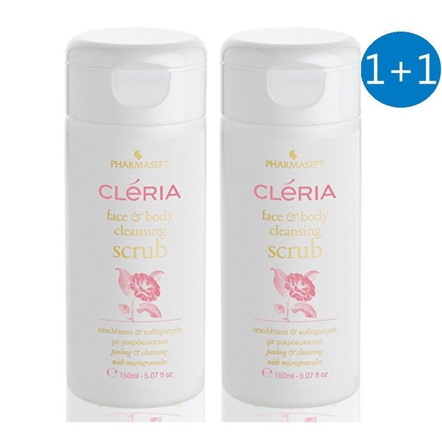 Pharmasept Πακέτο Cleria Face & Body Cleansing Scrub Βαθύς Καθαρισμός & Απολέπιση 150ml 1+1 Δώρο Pharmasept Πακέτο Cleria Face & Body Cleansing Scrub Βαθύς Καθαρισμός & Απολέπιση 150ml 1+1 Δώρο
