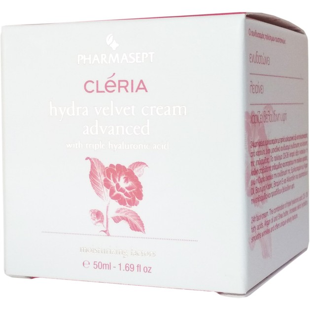 Pharmasept Cleria Hydra Velvet Cream Advanced 24ωρη Κρέμα Βαθιάς Ενυδάτωσης για Όλους Τους Τύπους Δέρματος 50ml Pharmasept Cleria Hydra Velvet Cream Advanced 24ωρη Κρέμα Βαθιάς Ενυδάτωσης για Όλους Τους Τύπους Δέρματος 50ml