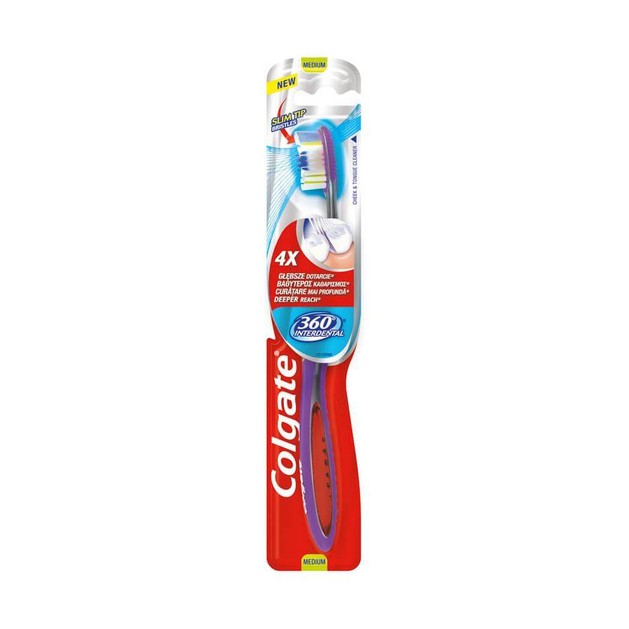 Colgate 360 Interdental Medium Οδοντόβουρτσα Μέτρια που Προσφέρει 4 Φορές Βαθύτερο Καθαρισμό 1 Τεμάχιο Colgate 360 Interdental Medium Οδοντόβουρτσα Μέτρια που Προσφέρει 4 Φορές Βαθύτερο Καθαρισμό 1 Τεμάχιο