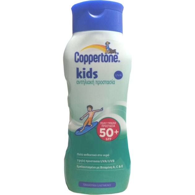 Coppertone Kids Sunscreen Lotion Spf50+ Παιδική Υψηλή Αντηλιακή Προστασία, Πολύ Ανθεκτικό στο Νερό 200ml Coppertone Kids Sunscreen Lotion Spf50+ Παιδική Υψηλή Αντηλιακή Προστασία, Πολύ Ανθεκτικό στο Νερό 200ml