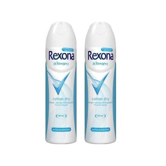 Rexona Spray Αποσμητικό Cotton 2x150ml Πακέτο 1+1 Rexona Spray Αποσμητικό Cotton 2x150ml Πακέτο 1+1