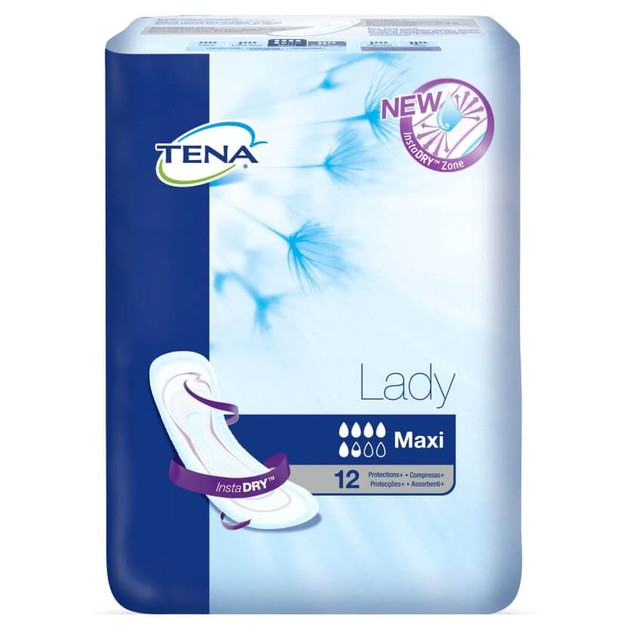 Tena Lady Maxi Σερβιέτες με Τριπλή Προστασία 12τεμ Tena Lady Maxi Σερβιέτες με Τριπλή Προστασία 12τεμ