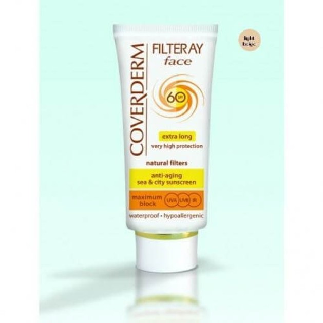 Coverderm Filteray Face Extra Long Cream Tinted Light Beige Spf60 50ml Coverderm Filteray Face Extra Long Cream Tinted Light Beige Spf60 50ml