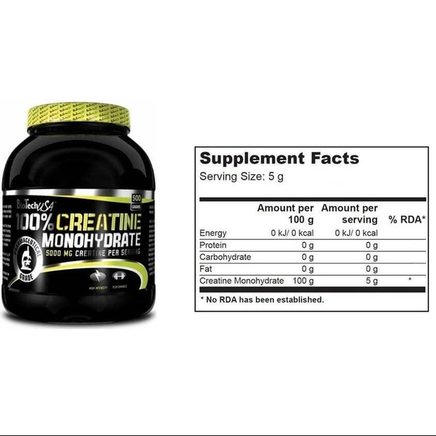 Biotech Usa 100% Creatine Monohydrate Καθαρή Μονοϋδρική Κρεατίνη 500gr Biotech Usa 100% Creatine Monohydrate Καθαρή Μονοϋδρική Κρεατίνη 500gr