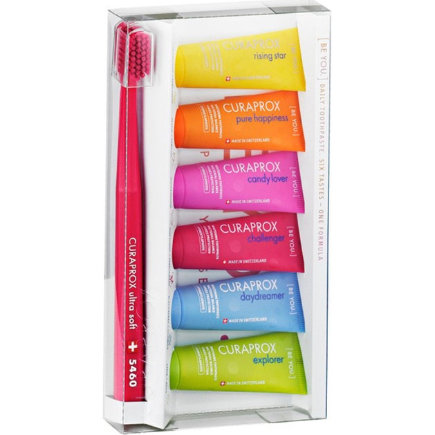 Curaprox Πακέτο Προσφοράς Be You Six Tastes Mini Pack 6x10ml & Δώρο Οδοντόβουρτσα CS5460 (Μίνι Συσκευασία σε 6 Υπέροχες Γεύσεις) Curaprox Πακέτο Προσφοράς Be You Six Tastes Mini Pack 6x10ml & Δώρο Οδοντόβουρτσα CS5460 (Μίνι Συσκευασία σε 6 Υπέροχες Γεύσεις)