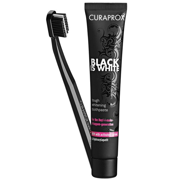 Curaprox Black is White Pack Οδοντόβουρτσα CS 5460 & Tough Whitening Toothpaste Λευκαντική Οδοντόκρεμα 90ml Curaprox Black is White Pack Οδοντόβουρτσα CS 5460 & Tough Whitening Toothpaste Λευκαντική Οδοντόκρεμα 90ml