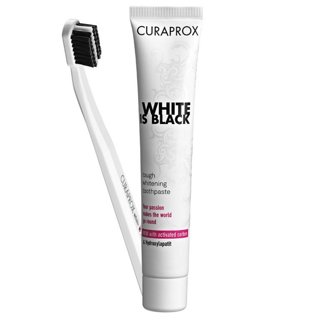 Curaprox Black is White Tough Whitening Toothpaste Λευκαντική Οδοντόκρεμα 90ml & Οδοντόβουρτσα Ultra CS 5460 Curaprox Black is White Tough Whitening Toothpaste Λευκαντική Οδοντόκρεμα 90ml & Οδοντόβουρτσα Ultra CS 5460