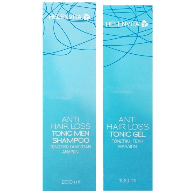 Helenvita Anti-Hair Loss Tonic Men Shampoo Τονωτικό Σαμπουάν Ανδρών 200ml & Δώρο Anti-Hair Loss Tonic Gel Τονωτική Μαλλιών 100ml Helenvita Anti-Hair Loss Tonic Men Shampoo Τονωτικό Σαμπουάν Ανδρών 200ml & Δώρο Anti-Hair Loss Tonic Gel Τονωτική Μαλλιών 100ml