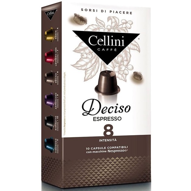 Cellini Caffe Deciso Espresso Συμβατές με Συσκευή Nespresso 10caps Cellini Caffe Deciso Espresso Συμβατές με Συσκευή Nespresso 10caps
