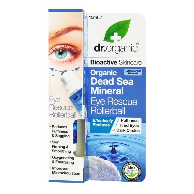 Dr.Organic Organic Dead Sea Mineral Eye Rescue Rollerball 15ml Dr.Organic Organic Dead Sea Mineral Eye Rescue Rollerball 15ml