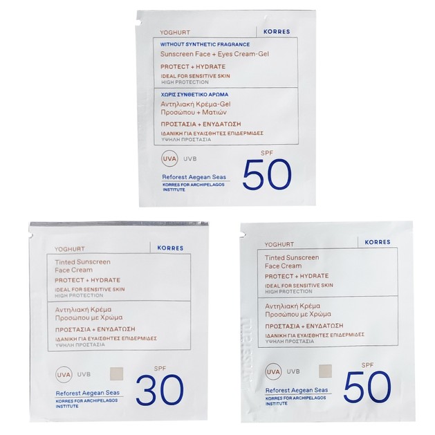 Δείγμα Korres Sunscreen Face Cream Αντηλιακό Προσώπου με Ελληνικό Γιαούρτι ( Τυχαία Επιλογή) 1.5ml Δείγμα Korres Sunscreen Face Cream Αντηλιακό Προσώπου με Ελληνικό Γιαούρτι ( Τυχαία Επιλογή) 1.5ml