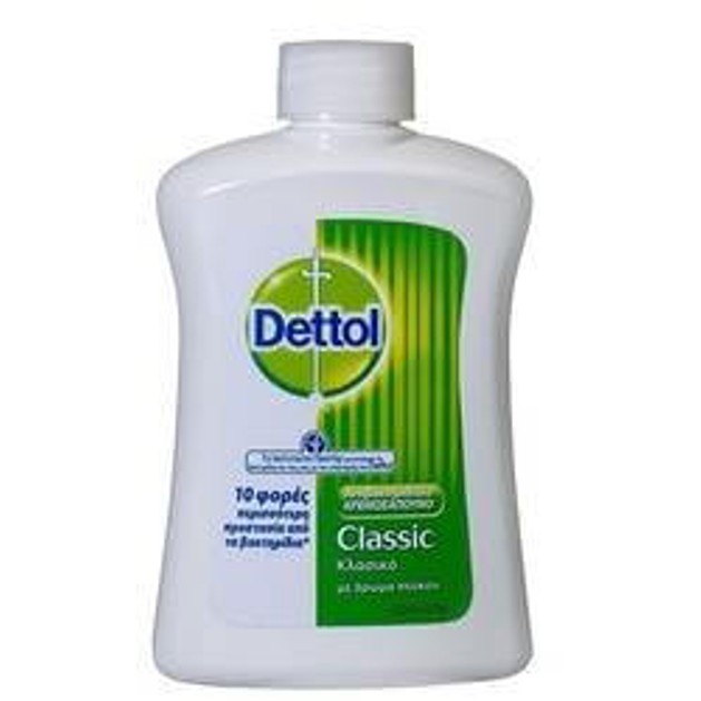 DETTOL Liquid Soap Classic Ανταλλακτικό Αντιβακτηριδιακό Υγρό Κρεμοσάπουνο Κλασικό 250 ml DETTOL Liquid Soap Classic Ανταλλακτικό Αντιβακτηριδιακό Υγρό Κρεμοσάπουνο Κλασικό 250 ml