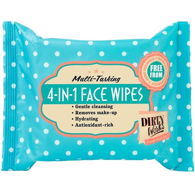 Dirty Works Multi-Tasking 4-in-1 Face Wipes 25τμχ Dirty Works Multi-Tasking 4-in-1 Face Wipes 25τμχ