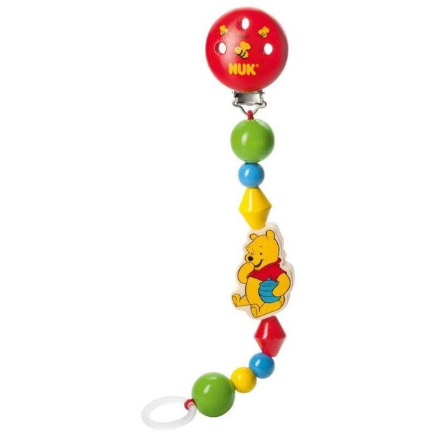 Nuk Disney Winnie the Pooh Ξύλινη Αλυσίδα Πιπίλας 0-36 Μηνών 1τμχ Nuk Disney Winnie the Pooh Ξύλινη Αλυσίδα Πιπίλας 0-36 Μηνών 1τμχ