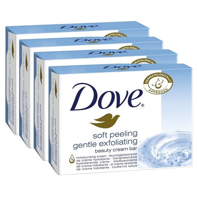 Dove Soft Peeling Gentle Exfoliating Σαπούνι Απολέπισης, Προσφορά 3 + 1 Δώρο 4x100gr Dove Soft Peeling Gentle Exfoliating Σαπούνι Απολέπισης, Προσφορά 3 + 1 Δώρο 4x100gr