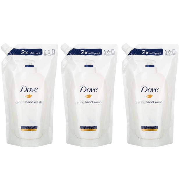 Dove Πακέτο Προσφοράς Caring Hand Wash Refill Ανταλλακτικό Κρεμοσάπουνο Χεριών 3x500ml 2+1 Δώρο Dove Πακέτο Προσφοράς Caring Hand Wash Refill Ανταλλακτικό Κρεμοσάπουνο Χεριών 3x500ml 2+1 Δώρο