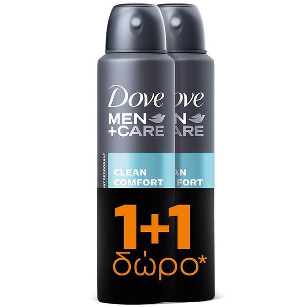 Dove Πακέτο Προσφοράς Men Αποσμητικό Spray Clean Comfort 2 x 150ml Dove Πακέτο Προσφοράς Men Αποσμητικό Spray Clean Comfort 2 x 150ml
