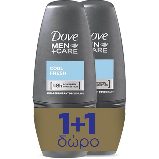 Dove Πακέτο Προσφοράς Men Care Roll On Cool Fresh Αποσμητικό 48ωρης Προστασίας Roll On 2x50ml Dove Πακέτο Προσφοράς Men Care Roll On Cool Fresh Αποσμητικό 48ωρης Προστασίας Roll On 2x50ml