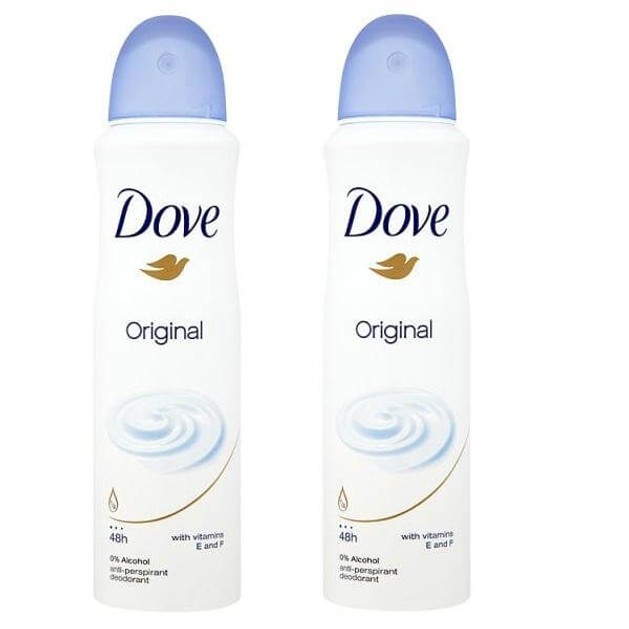 Dove Αποσμητικό Spray Original 2 x150ml Πακέτο 1+1 Dove Αποσμητικό Spray Original 2 x150ml Πακέτο 1+1