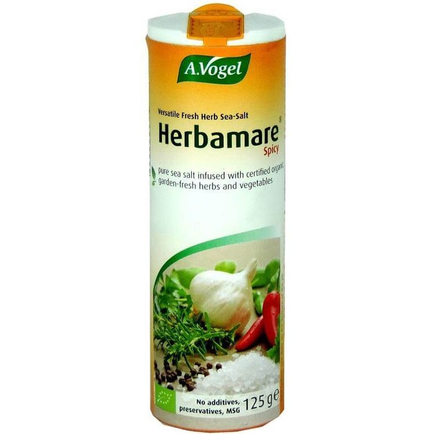 Herbamare Spicy Υποκατάστατο Αλατιού με Τσίλι Χαμηλής Περιεκτικότητας σε Νάτριο, 125gr Herbamare Spicy Υποκατάστατο Αλατιού με Τσίλι Χαμηλής Περιεκτικότητας σε Νάτριο, 125gr