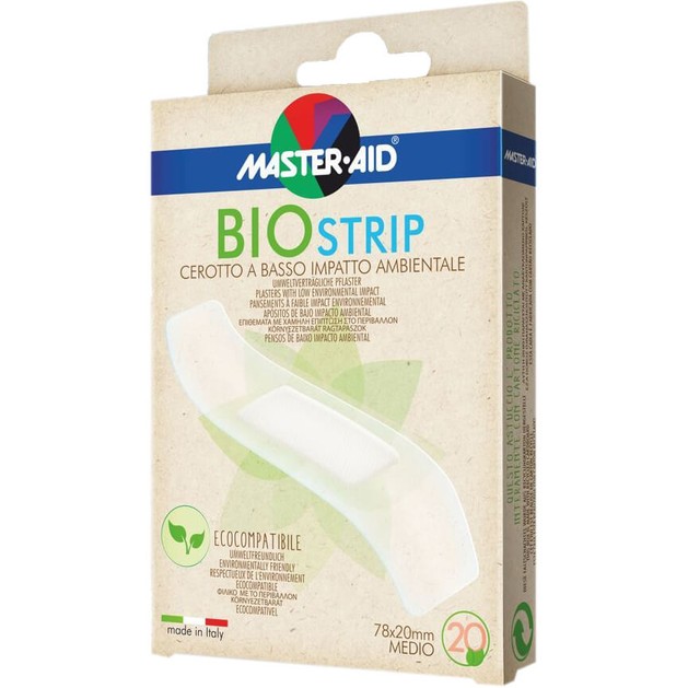 Master Aid Biostrip Eco 78x20mm Επιθέματα με Χαμηλή Επίπτωση στο Περιβάλλον 20 Τεμάχιο Master Aid Biostrip Eco 78x20mm Επιθέματα με Χαμηλή Επίπτωση στο Περιβάλλον 20 Τεμάχιο