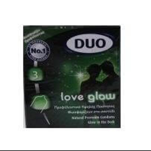 Duo Love Glow Φωσφορίζοντα Προφυλακτικά 3τεμ Duo Love Glow Φωσφορίζοντα Προφυλακτικά 3τεμ