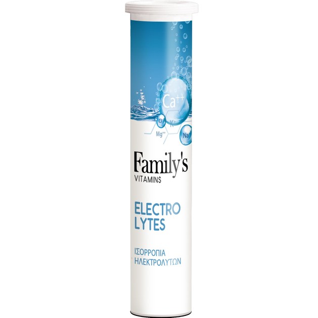 Δώρο Family\'s Vitamins Electrolytes Συμπλήρωμα Διατροφής με Μέταλλα & Βιταμίνες για την Ισορροπία των Ηλεκτρολυτών 20 Effer.Tabs Δώρο Family\'s Vitamins Electrolytes Συμπλήρωμα Διατροφής με Μέταλλα & Βιταμίνες για την Ισορροπία των Ηλεκτρολυτών 20 Effer.Tabs
