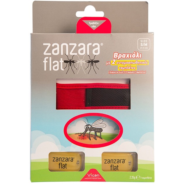 Vican Zanzara Flat Βραχιόλι σε Διάφορα Χρώματα 1τμχ & 2 Εντομοαπωθητικές Ταμπλέτες Μέγεθος M/L 1τμχ Vican Zanzara Flat Βραχιόλι σε Διάφορα Χρώματα 1τμχ & 2 Εντομοαπωθητικές Ταμπλέτες Μέγεθος M/L 1τμχ