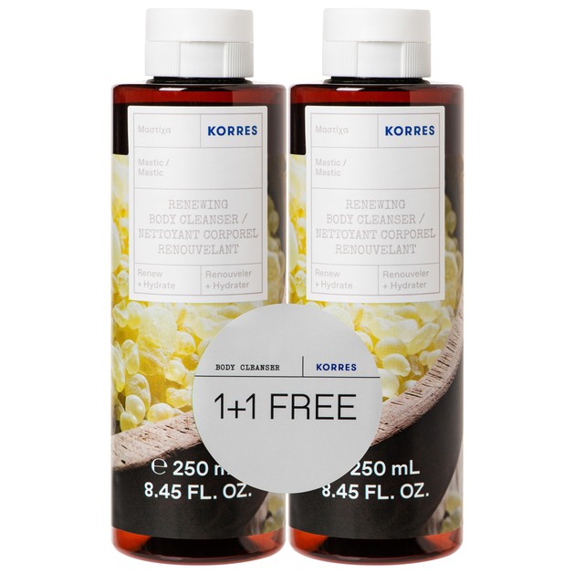 Korres Πακέτο Προσφοράς Renewing Body Cleanser with Mastic 1+1 Δώρο 2x250ml Korres Πακέτο Προσφοράς Renewing Body Cleanser with Mastic 1+1 Δώρο 2x250ml