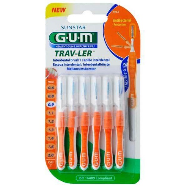 Gum Trav-ler Cylindrical, 1412 Μεσοδόντια Βουρτσάκια 0,9mm x 6 Gum Trav-ler Cylindrical, 1412 Μεσοδόντια Βουρτσάκια 0,9mm x 6
