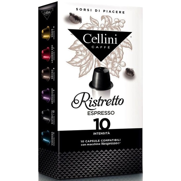 Cellini Caffe Ristretto Espresso Συμβατές με Συσκευή Nespresso 10caps Cellini Caffe Ristretto Espresso Συμβατές με Συσκευή Nespresso 10caps