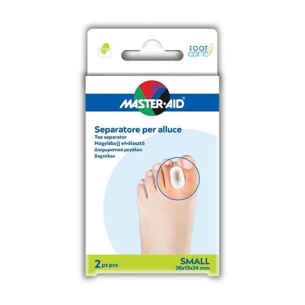 Master Aid Toe Separatore Διαχωριστικό Μεγάλου Δαχτύλου Small 2 Τεμάχια Master Aid Toe Separatore Διαχωριστικό Μεγάλου Δαχτύλου Small 2 Τεμάχια