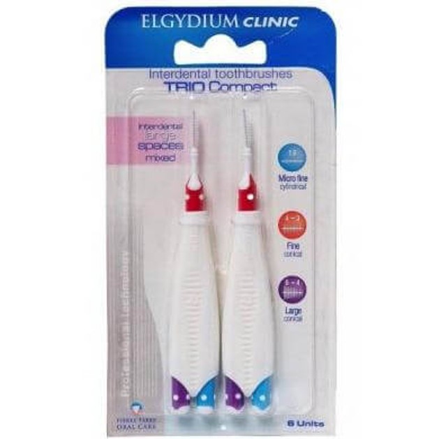 Elgydium Trio Compact 4 Μεσοδόντια Βουρτσάκια Μικτά Μεγάλα 2τμχ Elgydium Trio Compact 4 Μεσοδόντια Βουρτσάκια Μικτά Μεγάλα 2τμχ