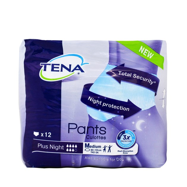 Tena Πάνες Ακράτειας Pants Plus Night Medium 80-110cm 12Τεμ Tena Πάνες Ακράτειας Pants Plus Night Medium 80-110cm 12Τεμ
