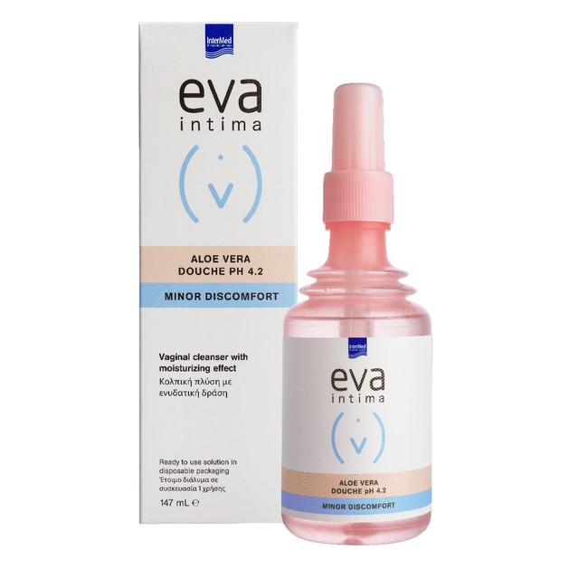 Intermed Eva Aloe Vera Douche PH4.2 Minor Discomfort Κολπική Πλύση με Ενυδατική Δράση 147ml Intermed Eva Aloe Vera Douche PH4.2 Minor Discomfort Κολπική Πλύση με Ενυδατική Δράση 147ml