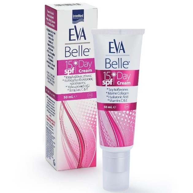 Eva Belle Day Face Cream Ενυδατική Κρέμα Ημέρας με Υαλουρονικό, Κολλαγόνο & Αντηλιακό Δείκτη Προστασίας Spf15 50ml Eva Belle Day Face Cream Ενυδατική Κρέμα Ημέρας με Υαλουρονικό, Κολλαγόνο & Αντηλιακό Δείκτη Προστασίας Spf15 50ml