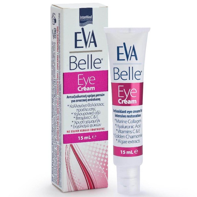Eva Belle Eye Cream Αντιοξειδωτική Κρέμα Ματιών για Εντατική Ανάπλαση με Υαλουρονικό & Κολλαγόνο 15ml Eva Belle Eye Cream Αντιοξειδωτική Κρέμα Ματιών για Εντατική Ανάπλαση με Υαλουρονικό & Κολλαγόνο 15ml