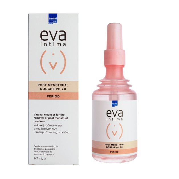 Intermed Eva Intima Post Menstrual Douche pH 7.0 για Κολπική Πλύση για την Απομάκρυνση των Υπολειμμάτων της Περιόδου 147ml Intermed Eva Intima Post Menstrual Douche pH 7.0 για Κολπική Πλύση για την Απομάκρυνση των Υπολειμμάτων της Περιόδου 147ml