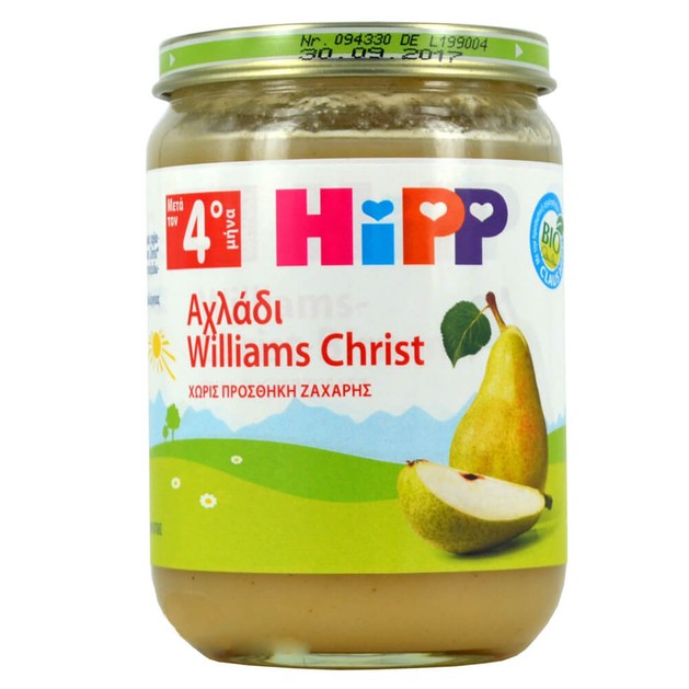 HiPP Βρεφική Φρουτόκρεμα Αχλάδι Williams Christ με Μήλο Μετά τον 4ο Μήνα 190gr HiPP Βρεφική Φρουτόκρεμα Αχλάδι Williams Christ με Μήλο Μετά τον 4ο Μήνα 190gr