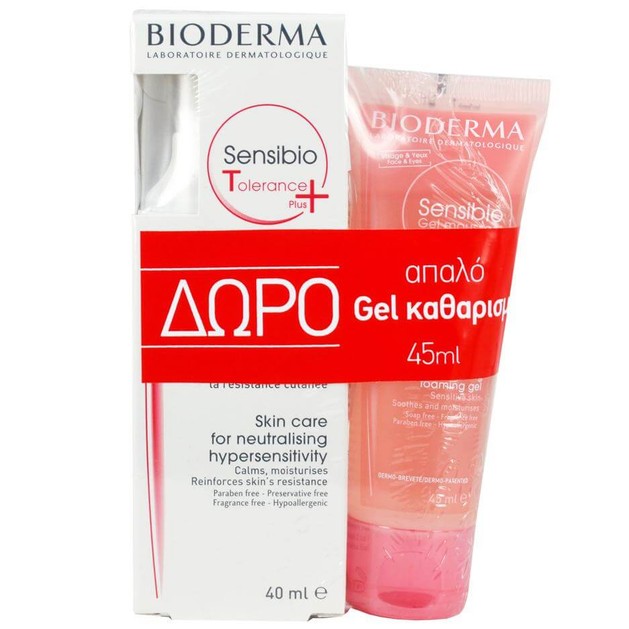 Bioderma Πακέτο Προσφοράς Sensibio Tolerance+ 40ml & Δώρο Sensiobio Gel Moussant 45ml Bioderma Πακέτο Προσφοράς Sensibio Tolerance+ 40ml & Δώρο Sensiobio Gel Moussant 45ml