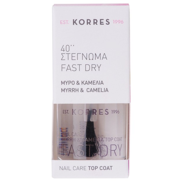 Korres 40\'\' Fast Dry Nail Care Top Coat 10ml Korres 40\'\' Fast Dry Nail Care Top Coat 10ml