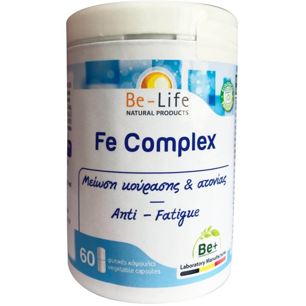 Be-Life Fe Complex Συμπλήρωμα Διατροφής για Μείωση της Κούρασης & της Ατονίας 60caps Be-Life Fe Complex Συμπλήρωμα Διατροφής για Μείωση της Κούρασης & της Ατονίας 60caps