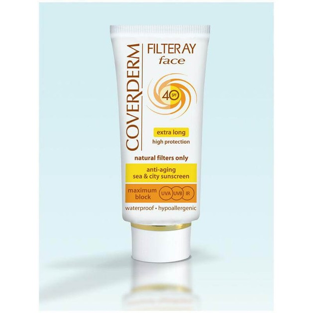 Coverderm Filteray Face Spf40 - Αντηλιακή Κρέμα Προσώπου, για Όλους Τύπους Δέρματος Κατάλληλο για το Ευαίσθητο Δέρμα 50ml Coverderm Filteray Face Spf40 - Αντηλιακή Κρέμα Προσώπου, για Όλους Τύπους Δέρματος Κατάλληλο για το Ευαίσθητο Δέρμα 50ml