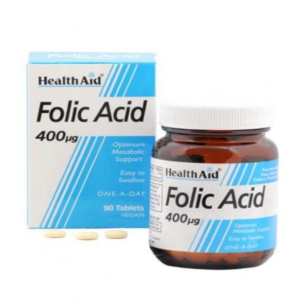 Health Aid Folic Acid 400μg 90tabs Health Aid Folic Acid 400μg 90tabs