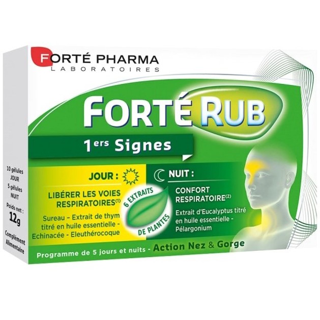 Forte Pharma Forte Rub Jour & Nuit Συμπλήρωμα Διατροφής για την Βελτίωση της Αναπνοής 15Caps Forte Pharma Forte Rub Jour & Nuit Συμπλήρωμα Διατροφής για την Βελτίωση της Αναπνοής 15Caps