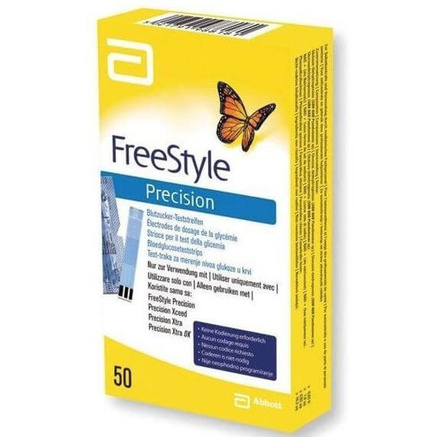 FreeStyle Precision Ταινίες Μέτρησης Γλυκόζης 50 test strips FreeStyle Precision Ταινίες Μέτρησης Γλυκόζης 50 test strips