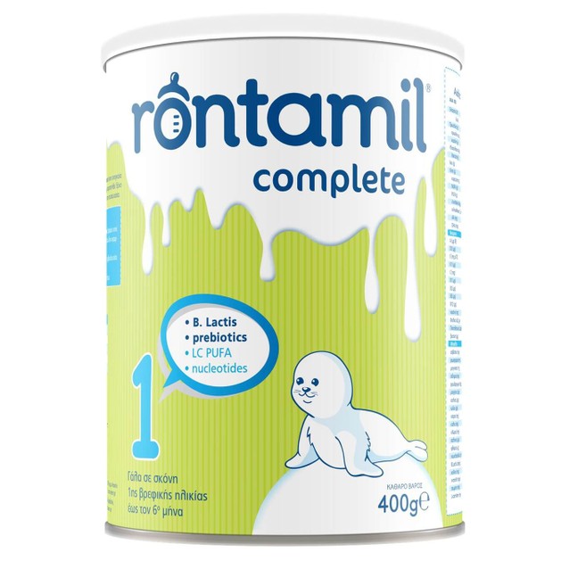 Rontamil Complete 1 Γάλα 1ης Βρεφικής Ηλικίας 400gr Rontamil Complete 1 Γάλα 1ης Βρεφικής Ηλικίας 400gr
