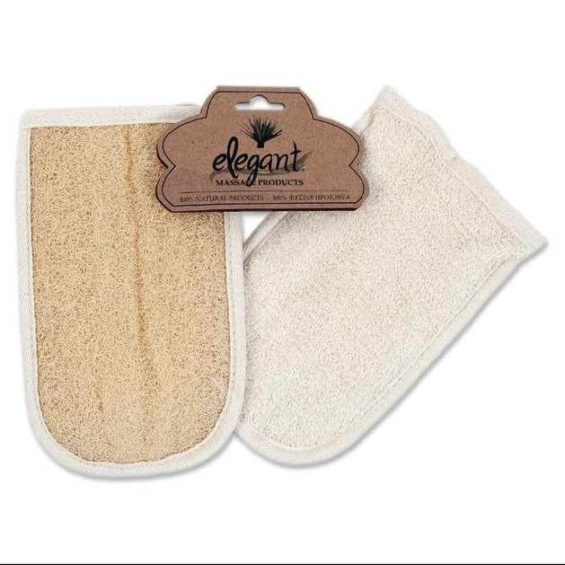 Elegant Σφουγγάρι Γάντι Loofah και Βαμβακερό Elegant Σφουγγάρι Γάντι Loofah και Βαμβακερό