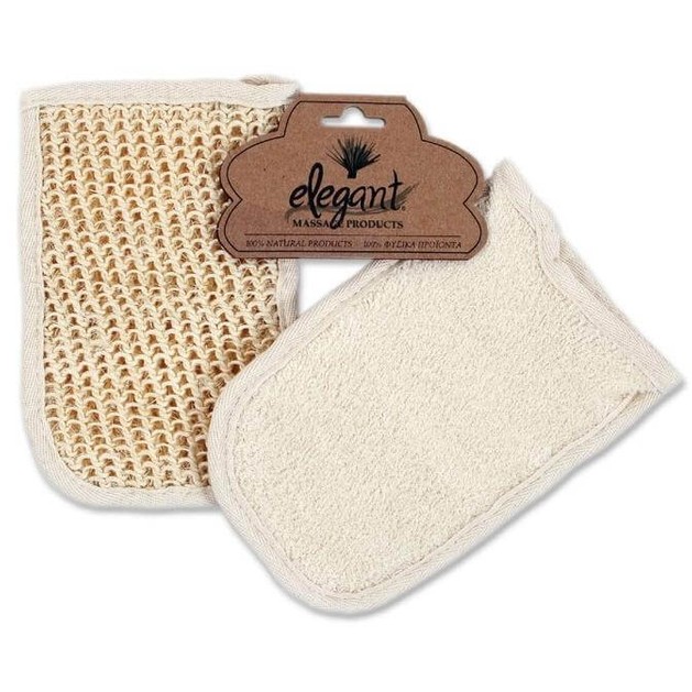 Elegant Σφουγγάρι Γάντι Sisal Και Βαμβακερό Elegant Σφουγγάρι Γάντι Sisal Και Βαμβακερό