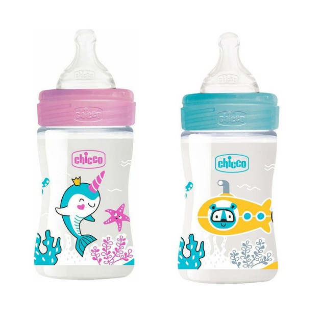 Chicco Well Being Πλαστικό Μπιμπερό με Θηλή Σιλικόνης 0m+ 150ml Chicco Well Being Πλαστικό Μπιμπερό με Θηλή Σιλικόνης 0m+ 150ml